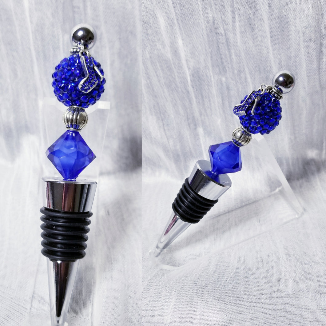 Blu Berry Chic Stiletto Wine Stopper